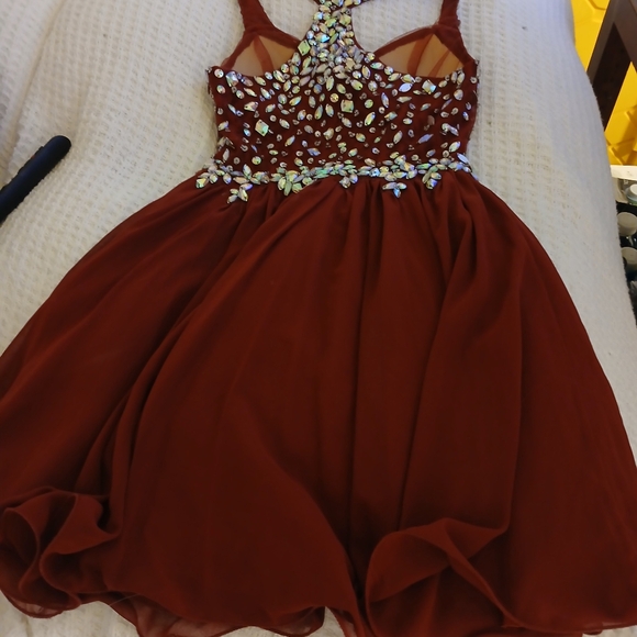 Iridescent rhinestone dress Prom/ Formal/wedding - Picture 4 of 5